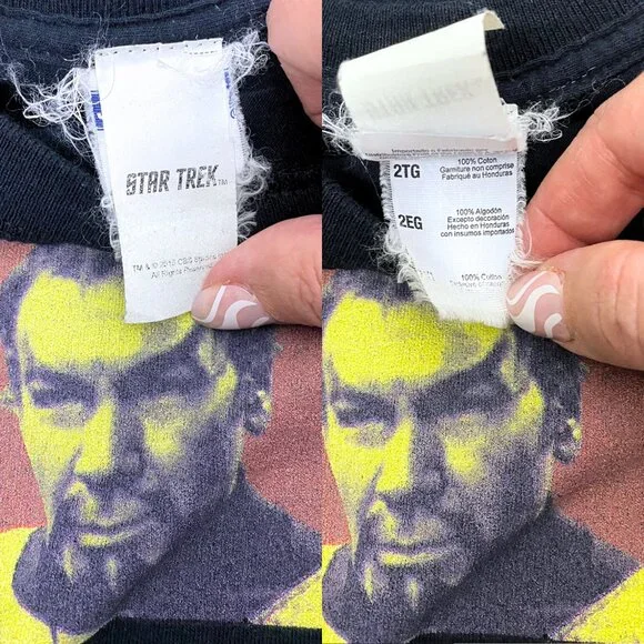 Vintage Star Trek sci fi villain alien geek black cotton tee t-shirt XXL - Picture 4 of 4